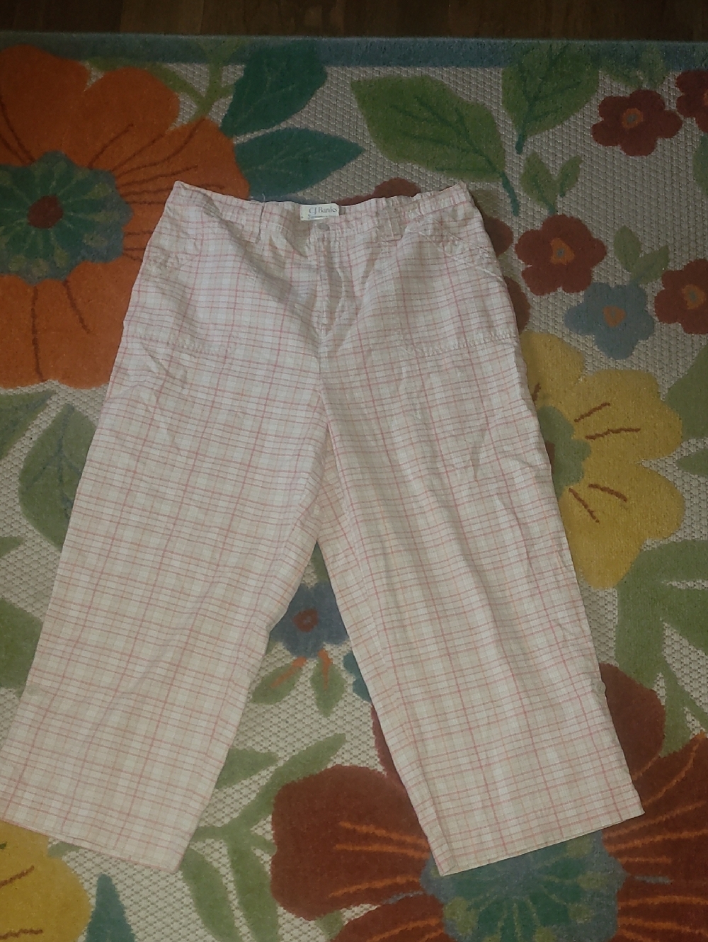 Light Pink Plaid Women’s Pants by CJ Banks